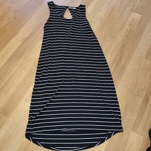 C&C California Navy and White Backless Dress